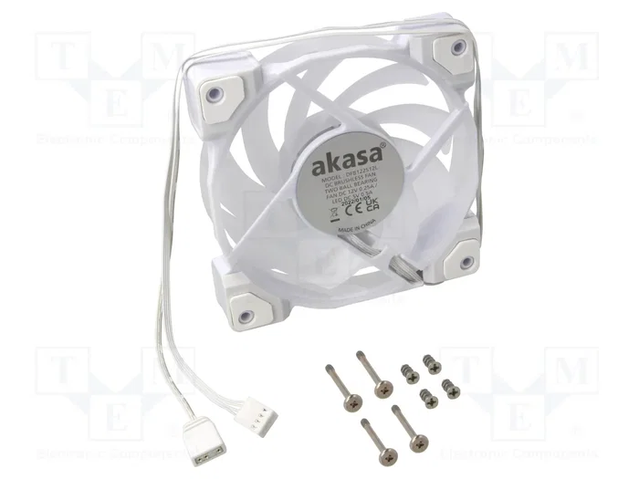 Akasa Ventilador Axial 120x120x25mm LED RGB Blanco Akasa Ventilador Axial 120x120x25mm LED RGB Blanco