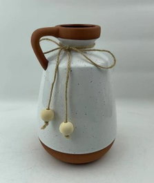 DKD Home Decor Jarrón de Cerámica Blanco 14x14x20,6 cm