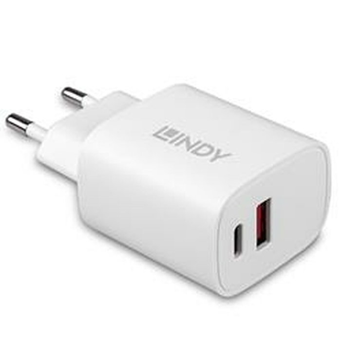 Lindy 73413 Cargador USB Tipo A y C 20W Blanco Lindy 73413 Cargador USB Tipo A y C 20W Blanco
