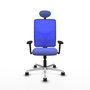 PIQUERAS Y CRESPO Silla de oficina Motilla con mecanismo Sincro, Azul