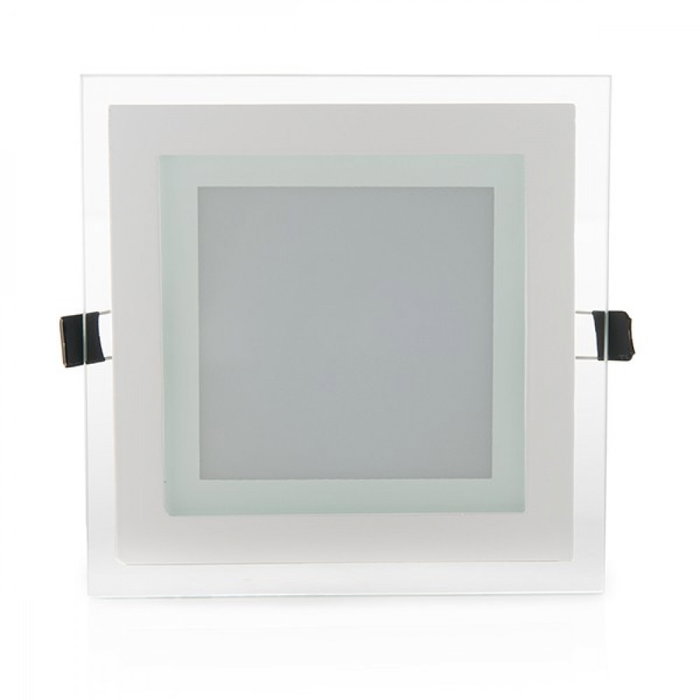 Greenice Foco Downlight LED Cuadrado 12W 6000K Blanco Frío Cristal