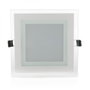 Greenice Foco Downlight LED Cuadrado 12W 6000K Blanco Frío Cristal