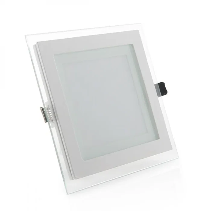 Foco Downlight LED 12W 1200Lm 6000K Cuadrado Cristal Aluminio [GR-MB02-12W-CW]
