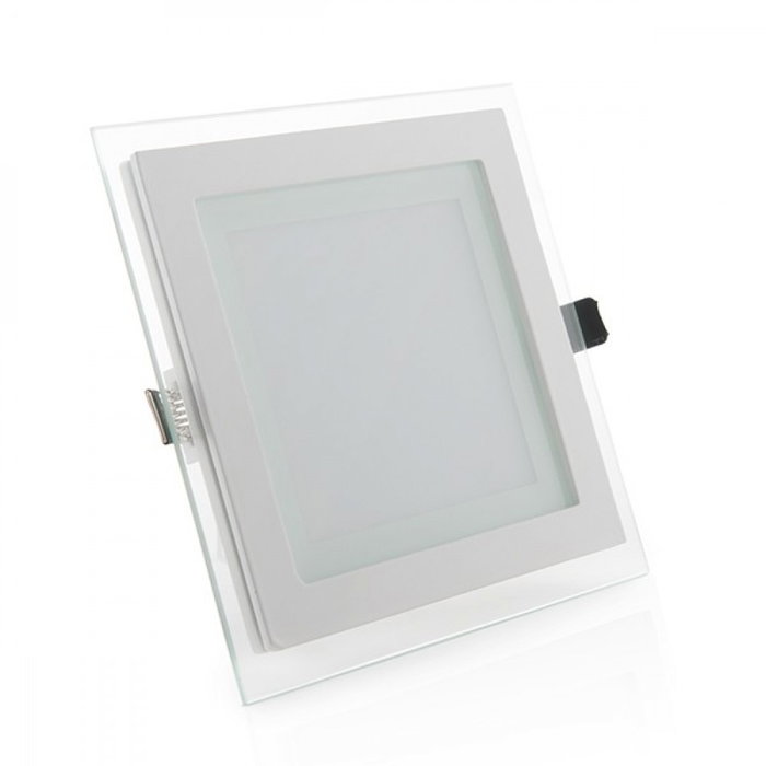 Greenice Foco Downlight LED Cuadrado 12W 6000K Blanco Frío Cristal