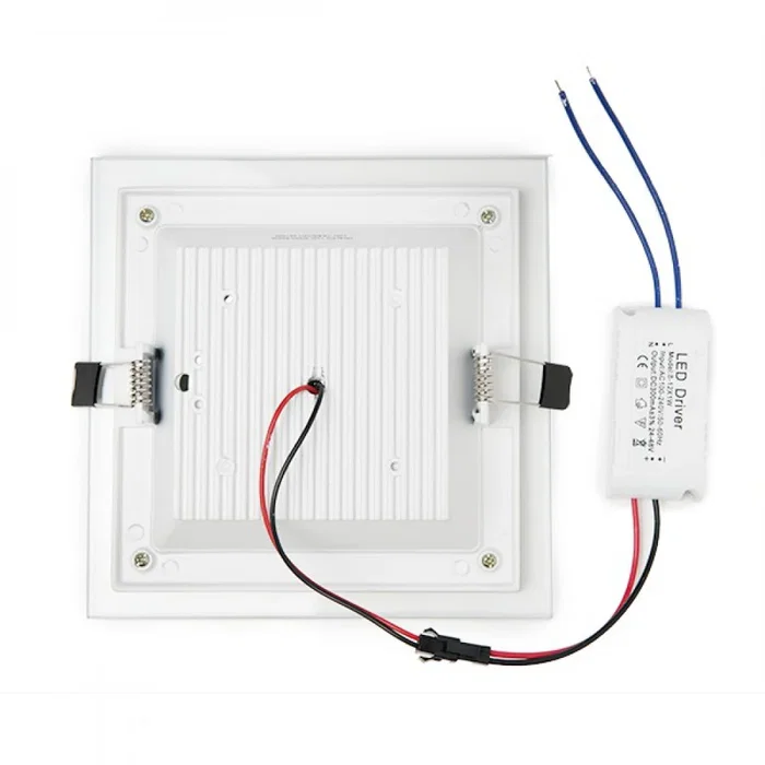 Foco Downlight LED 12W 1200Lm 6000K Cuadrado Cristal Aluminio [GR-MB02-12W-CW]