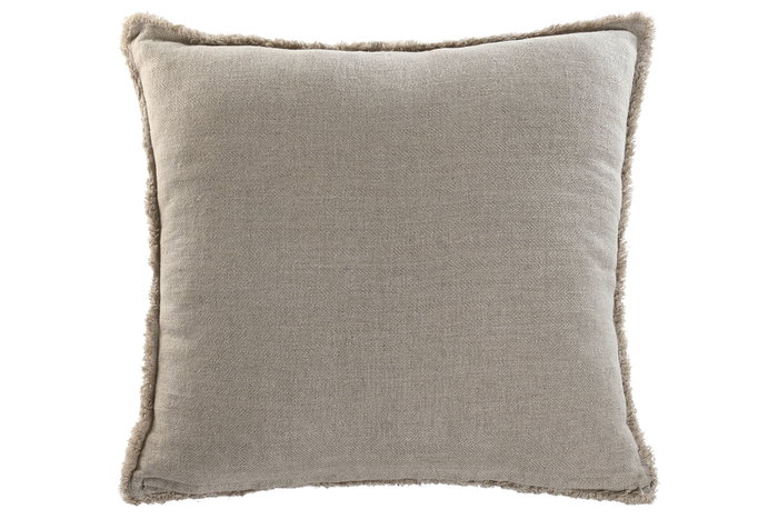 DKD Home Decor Cojín de Lino Natural 65x65x8 cm (Pack de 2)