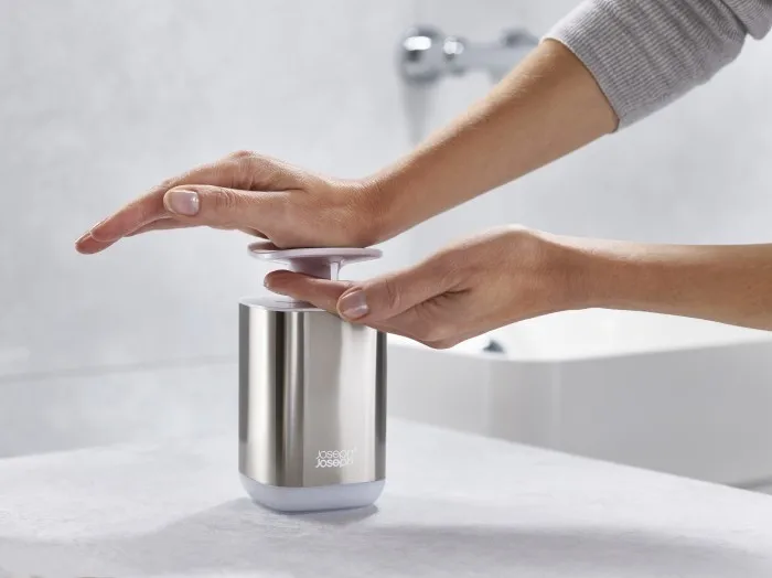 Joseph Joseph Presto Dispensador de Jabón 350 ml - Plata / Gris