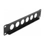 DeLOCK Panel de conexiones de 10″ tipo-D 6 puertos negro
