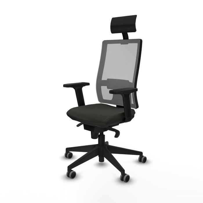 PIQUERAS Y CRESPO Silla de oficina Horna con mecanismo Sincro, Negro y Gris