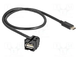 DeLOCK 88056 Módulo Keystone USB 2.0 A hembra a USB Type-C™ macho con cable 0,5 m