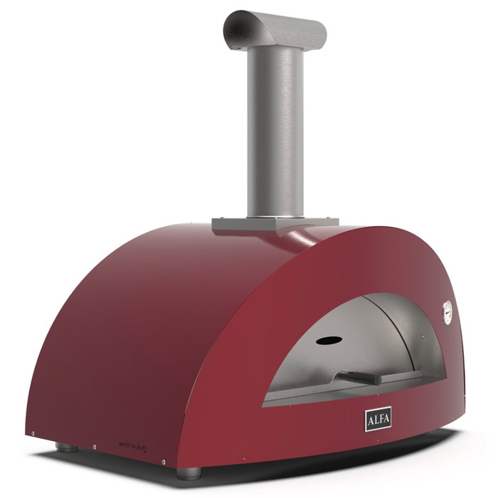 Alfa Forni Moderno 3 Pizze Wood Red