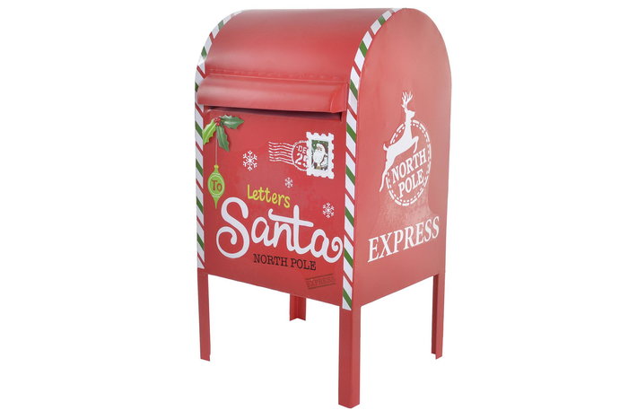 DKD Home Decor Buzon Navidad Tradicional Rojo Blanco 24 x 52 x 29 cm