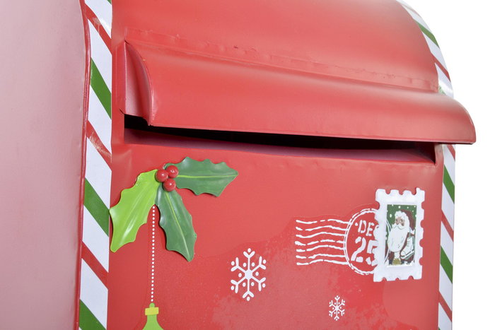 DKD Home Decor Buzon Navidad Tradicional Rojo Blanco 24 x 52 x 29 cm