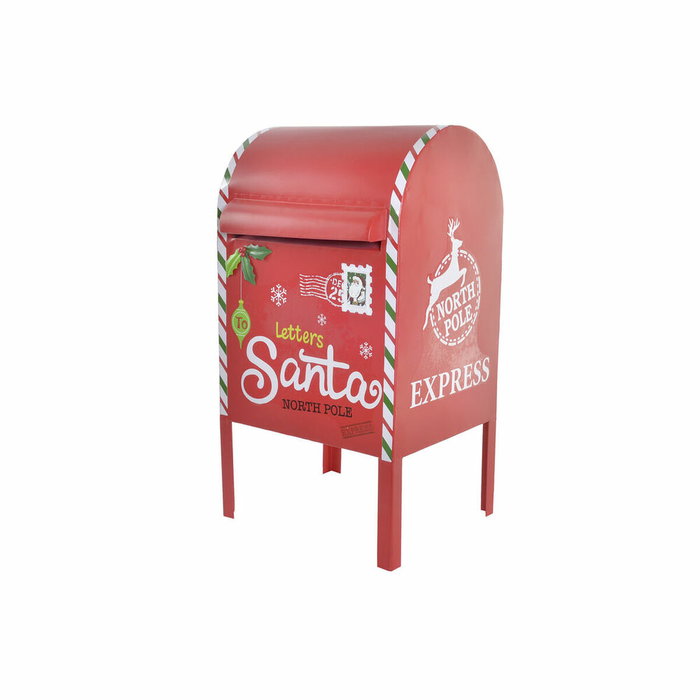 DKD Home Decor Buzón Metal Rojo 29x24x52 cm