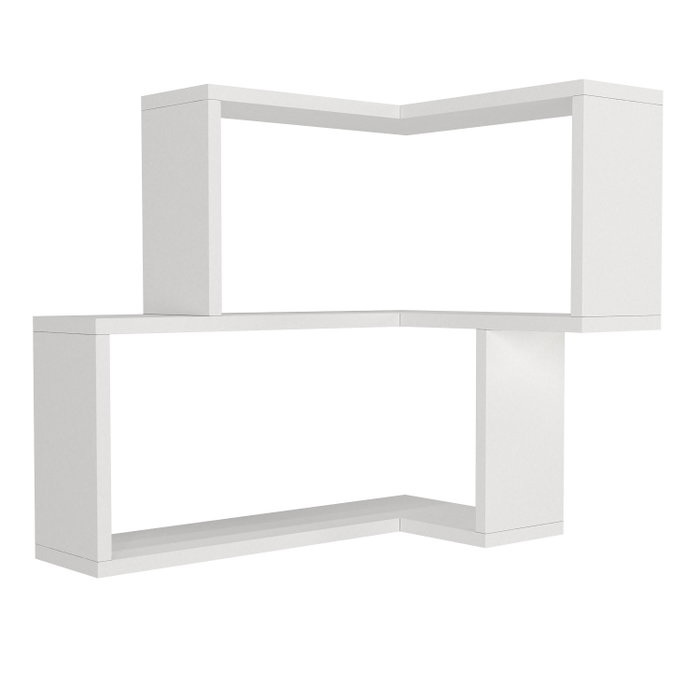 Hanah Home Estantería de Pared Escandinava Blanca de Tablero de Partículas Melaminado 45x55.4x14.5 cm