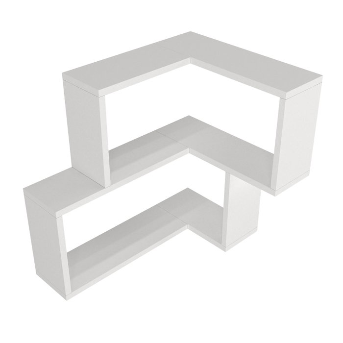Hanah Home Estantería de Pared Escandinava Blanca de Tablero de Partículas Melaminado 45x55.4x14.5 cm
