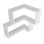 Hanah Home Estantería de Pared Escandinava Blanca de Tablero de Partículas Melaminado 45x55.4x14.5 cm