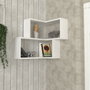 Hanah Home Estantería de Pared Escandinava Blanca de Tablero de Partículas Melaminado 45x55.4x14.5 cm