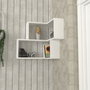 Hanah Home Estantería de Pared Escandinava Blanca de Tablero de Partículas Melaminado 45x55.4x14.5 cm