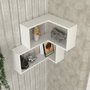 Hanah Home Estantería de Pared Escandinava Blanca de Tablero de Partículas Melaminado 45x55.4x14.5 cm