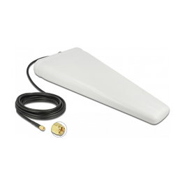 DeLOCK Antena LTE Direccional SMA con Cable RG-58 de 5 m, Blanca