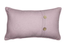 DKD Home Decor Cojín Algodón Poliéster Rosa Palo con Botones Coco
