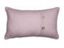 DKD Home Decor Cojín Algodón Poliéster Rosa Palo con Botones Coco