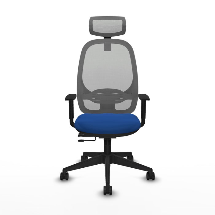 PIQUERAS Y CRESPO Silla de oficina Cilanco con mecanismo Sincro/Traslack Azul y Gris