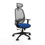 PIQUERAS Y CRESPO Silla de oficina Cilanco con mecanismo Sincro/Traslack Azul y Gris