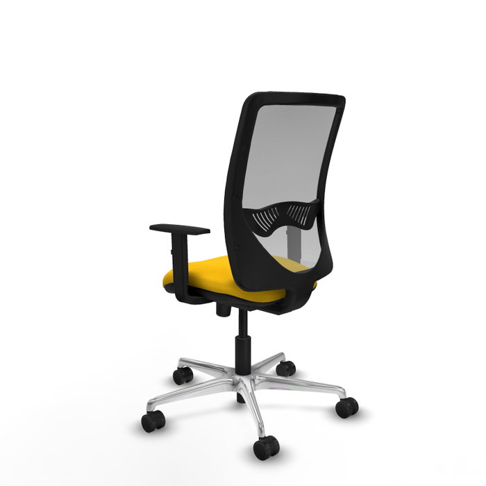 PIQUERAS Y CRESPO Silla de oficina Zulema con Mecanismo Sincro, Amarillo y Gris
