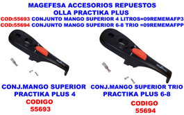 Magefesa Conjunto de Mango Superior Trio para Olla a Presión Praktika Plus