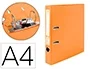 Liderpapel Archivador de palanca A4 Documenta forrado PVC con rado lomo 52mm naranja compresor metálico