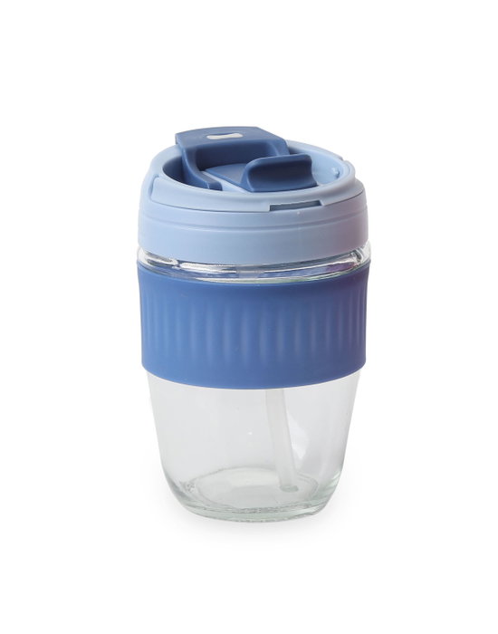 Bewinner Travel Mug Vidrio/Silicona 380 ml 8.5 x 8.5 x 13 cm (24 Unidades)