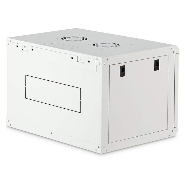 Digitus Dynamic-N Serie - Bastidor de Pared Rack 7U - 600x450 mm (Ancho x Fondo) - Con Puertas de Cristal y Acero, Rieles, Bloqueo, 60 kg de Carga, Gris Claro