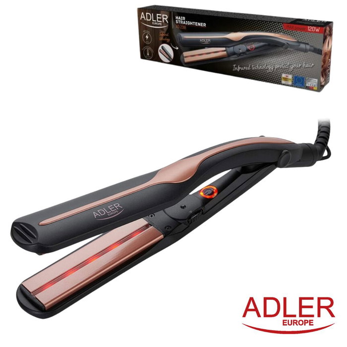Adler AD 2318 Plancha de pelo con placas cerámicas e infrarrojos