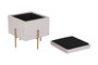 DKD Home Decor Reposapiés Rosa Dorado 45 x 47 x 45 cm