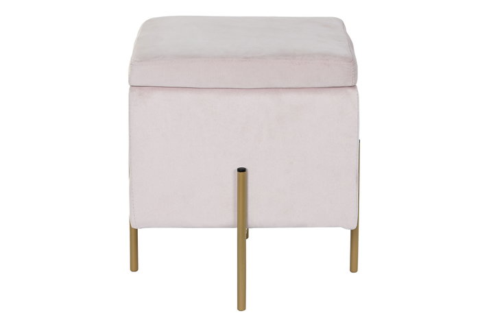 DKD Home Decor Reposapiés Rosa Dorado 45 x 47 x 45 cm