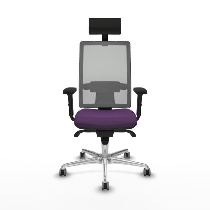 PIQUERAS Y CRESPO Silla de oficina Horna con mecanismo Sincro, Morado y Gris