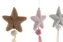 DKD Home Decor Decoración Colgante Navidad Fantasía Rosa Marrón Poliéster 4 x 26 x 14 cm (12 Unidades)