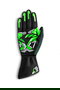 Sparco S00255612VFNR Guantes de Karting Rush 2020 para Niños Talla 12 Verde-Negro con Palma de Silicona, Diseño Precurvado y Muñeca Elástica.