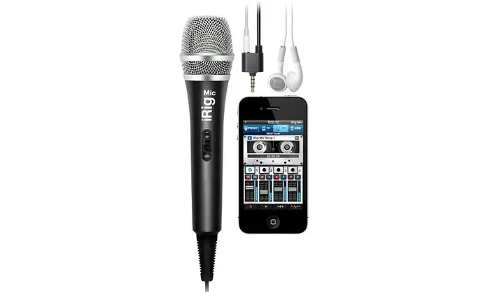 IKMULTIMED Micrófono de Voz Portátil de Calidad para Grabar, Compatible con iPhone, iPod Touch y iPad