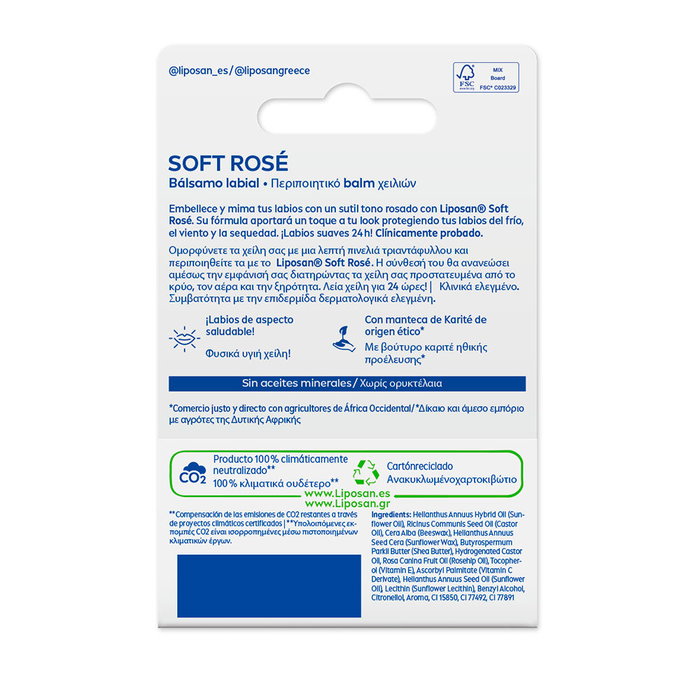 Liposan Bálsamo Labial soft rosé 4,8 ml