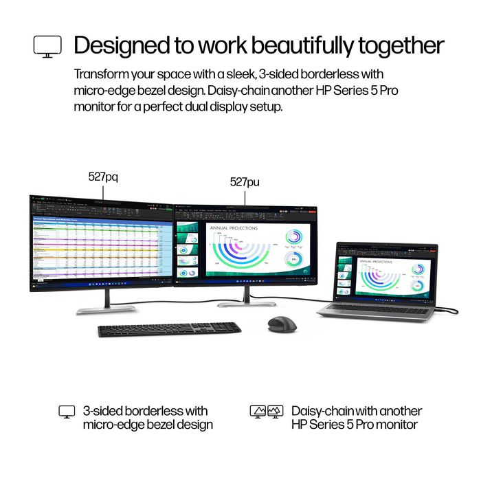 HP Series 5 Pro 527pu Monitor QHD USB-C de 27 pulgadas