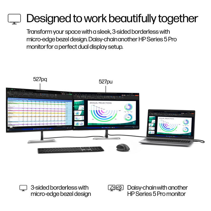 HP Monitor 527pu 27" QHD IPS 2560x1440 100Hz USB-C 350cd 5ms