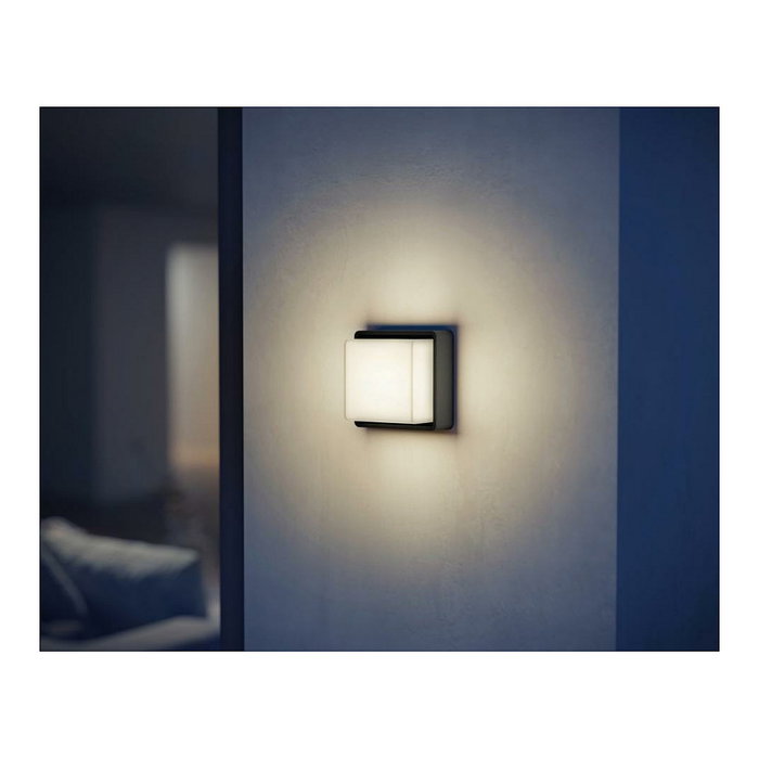 Steinel L 845 SC Aplique de Pared LED Exterior con Sensor de Movimiento, 9W 655lm IP44, Antracita, Aluminio/Plástico