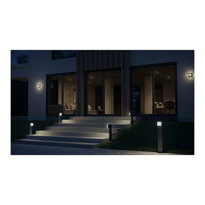 Steinel L 845 SC Aplique de Pared LED Exterior con Sensor de Movimiento, 9W 655lm IP44, Antracita, Aluminio/Plástico