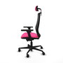PIQUERAS Y CRESPO Silla de oficina Mardos con mecanismo Sincro/Traslack Rosa y Negro