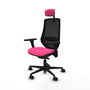 PIQUERAS Y CRESPO Silla de oficina Mardos con mecanismo Sincro/Traslack Rosa y Negro