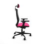 PIQUERAS Y CRESPO Silla de oficina Mardos con mecanismo Sincro/Traslack Rosa y Negro