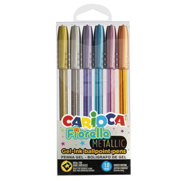 Boligrafo Carioca Fiorella Gel Metallic Blister De 6